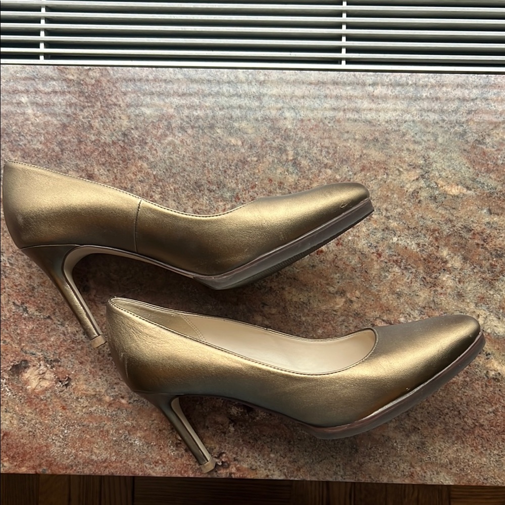 Cole Haan Gold Metallic Heels